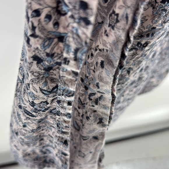 Fashion Fuse blue and white ditzy print cotton spaghetti strap maxi slip dress - Picture 12 of 14